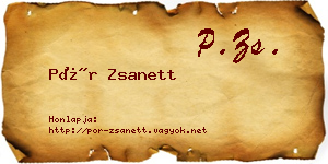 Pór Zsanett névjegykártya